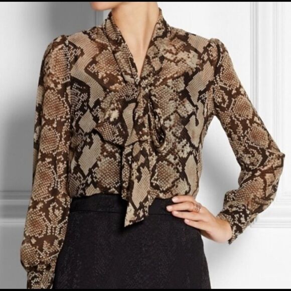 Altuzarra python/snake print blouse C33 - Picture 7 of 8